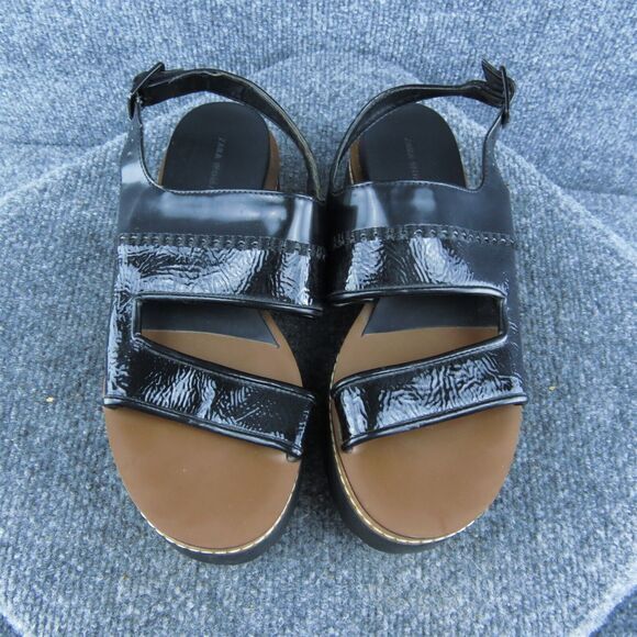 Zara Women Strappy Sandal Shoes Black Synthetic Size 36 Medium - Picture 3 of 10